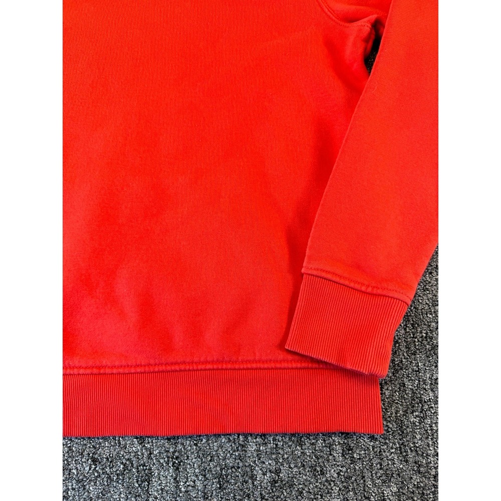 Carhartt Hoodie Mens Red Logo Ribbed Hem Drawstring Kangroo Pockets Pullover - Picture 15 of 16